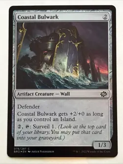 MTG The Brothers' War Coastal Bulwark Foil 076/287 NM - Image 1
