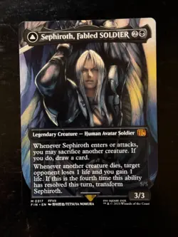 MTG Final Fantasy English Sephiroth, Fabled Soldier Borderless 0317 Non-Foil - Image 1