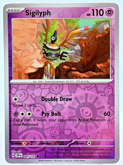 Sigilyph 081/191 Common Surging Sparks Pokemon Reverse Holo NEAR MINT - Image 1