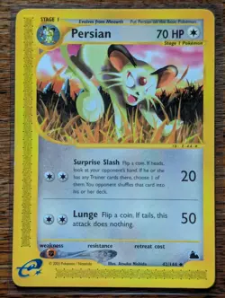Persian 42/144 Skyridge Non-Holo Pokemon TCG - Image 1