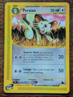 Persian 42/144 Skyridge Non-Holo Pokemon TCG - Image 2