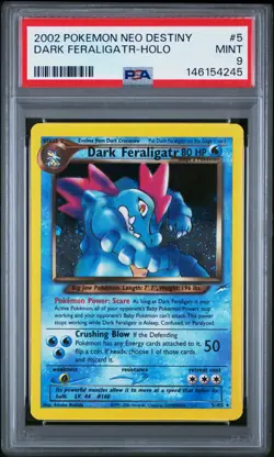 2002 POKEMON NEO DESTINY #5 DARK FERALIGATR-HOLO PSA 9 - Image 1