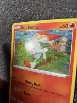 GALAXY SWIRL Pokemon Sword & Shield Scorbunny SWSH 244 Black Star Cosmos Promo - Image 4