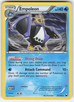 Empoleon 29/108 Holo Rare Dark Explorers Pokemon Holo NM - Image 1