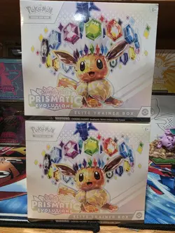 LOT OF 2 - Pokemon Prismatic Evolutions Elite Trainer Box ETB New Factory Sealed - Image 1