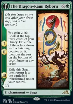 MTG - #181 The Dragon-Kami Reborn - Kamigawa: Neon Dynasty - - Image 1