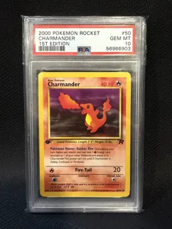 CHARMANDER #50 Team Rocket 1st Edition PSA 10 Gem Mint 2000 Pokemon - Image 1