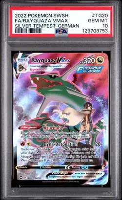 Pokemon | Silberne Sturmwinde | Rayquaza VMAX TG16 PSA 10 GEM MINT DE - Image 1
