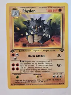 Pokemon TCG Rhydon Jungle 1st Edition 45/64 Regular Uncommon - Image 2