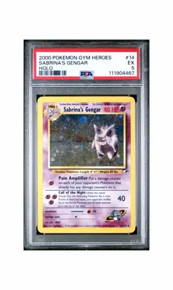 Sabrina's Gengar #14/132 Pokemon Gym Heroes PSA 5 - Image 1