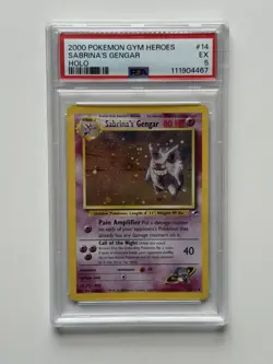 Sabrina's Gengar #14/132 Pokemon Gym Heroes PSA 5 - Image 2