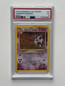 Sabrina's Gengar #14/132 Pokemon Gym Heroes PSA 5 - Image 3