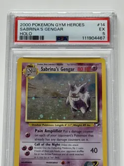 Sabrina's Gengar #14/132 Pokemon Gym Heroes PSA 5 - Image 4