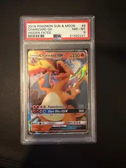 Pokemon 2019 Charizard GX 9/68 Hidden Fates PSA 8 - Image 1