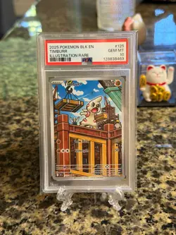 2025 POKEMON BLK EN-BLACK BOLT ILLUSTRATION RARE #125/086 TIMBURR PSA 10 - Image 1