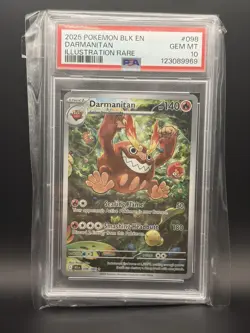 Pokemon SV Black Bolt BLK en Darmanitan Illustration Rare #098/086 PSA 10 - Image 1