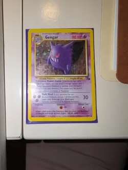 1999 Pokemon Fossil Gengar Holo 5/62 DOUBLE SWIRL Vintage Rare - HP/DMG - Image 1