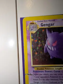 1999 Pokemon Fossil Gengar Holo 5/62 DOUBLE SWIRL Vintage Rare - HP/DMG - Image 2
