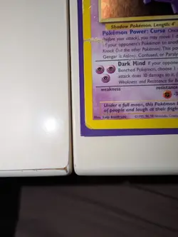 1999 Pokemon Fossil Gengar Holo 5/62 DOUBLE SWIRL Vintage Rare - HP/DMG - Image 5