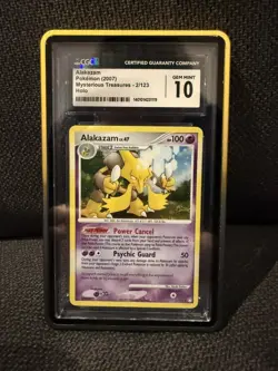 Pokemon Alakazam Mysterious Treasures ENGLISH Holo Rare CGC 10 Gem Mint 2007 PSA - Image 1