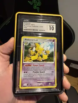 Pokemon Alakazam Mysterious Treasures ENGLISH Holo Rare CGC 10 Gem Mint 2007 PSA - Image 2