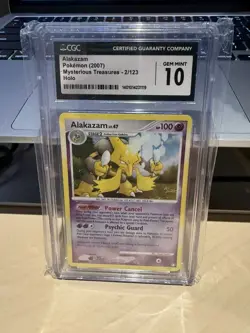 Pokemon Alakazam Mysterious Treasures ENGLISH Holo Rare CGC 10 Gem Mint 2007 PSA - Image 3