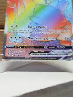 Greedent VMAX 272/264 Rainbow - Fusion Strike - Pokemon TCG - Image 2