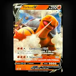 Pokemon TCG SWSH01: Sword & Shield Base Set Torkoal V #024/202 Ultra Rare NM - Image 1