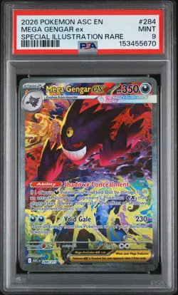 2026 POKEMON ASC EN-ASCENDED HEROES #284 MEGA GENGAR EX PSA 9 - Image 1