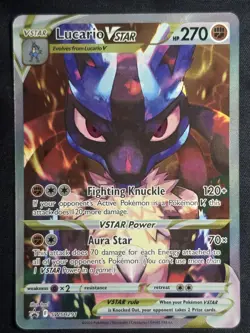 2023 POKEMON SWSH291 BLACK STAR PROMO FULL ART/LUCARIO VSTAR CROWN ZENITH , L.7 - Image 1