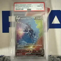 2022 Pokemon Astral Radiance Origin Forme Dialga V 177/189 Full Art PSA 10 Gem - Image 1