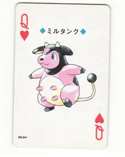 Miltank No. 241 Queen Of Hearts Pokemon Poker Card Japanese LP - Image 1