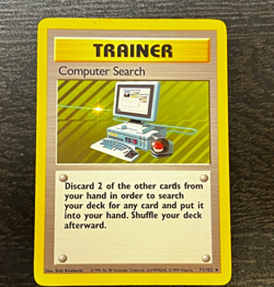 Pokemon TCG ENGLISH BASE SET UNLIMITED COMPUTER SEARCH RARE Card 71/102 LP MP - Image 1