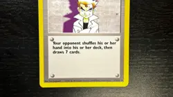 Pokemon TCG ENGLISH BASE SET UNLIMITED IMPOSTER OAK RARE Card 73/102 LP MP - Image 3