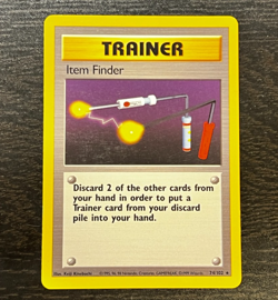 Pokemon TCG - ENGLISH BASE SET UNLIMITED ITEM FINDER RARE Card 74/102 LP MP - Image 1