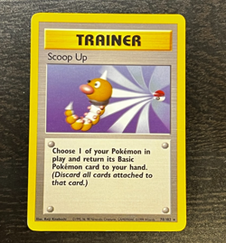 Pokemon TCG ENGLISH BASE SET UNLIMITED SCOOP UP RARE Card 78/102 LP MP - Image 1