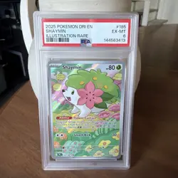 Pokemon TCG Shaymin Illustration Card 185/182 Destined Rivals PSA 6 - Image 1