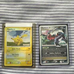Pokemon Platinum Pikachu & Darkrai Holo Card Lot - 2 English Cards - Image 1