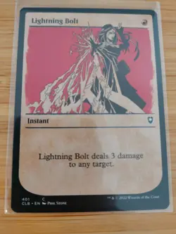 MTG Lightning Bolt (Showcase) 401 Battle for Baldur's Gate M/NM Free UK P&P - Image 1
