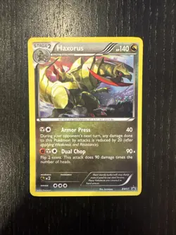 Pokemon TCG Haxorus BW57 Holo Black Star Promo Card Authentic, Ungraded - Image 1
