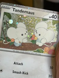 POKEMON TANDEMAUS 167/193 COMMON COSMOS HOLOFOIL WITH SWIRL PALDEA EVOLVED NM - Image 1