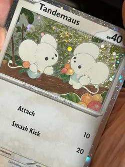 POKEMON TANDEMAUS 167/193 COMMON COSMOS HOLOFOIL WITH SWIRL PALDEA EVOLVED NM - Image 2