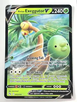 Alolan Exeggutor V 005/078 Ultra Rare Pokemon Go Set - Pack Fresh - Near Mint NM - Image 1