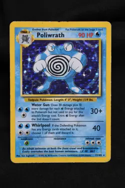 Poliwrath 13/102 MP Original 1999 Base Set Holo Pokemon TCG Unlimited - Image 1