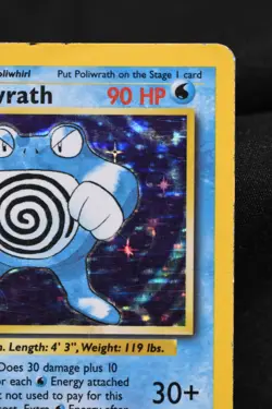 Poliwrath 13/102 MP Original 1999 Base Set Holo Pokemon TCG Unlimited - Image 3