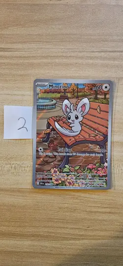 Pokemon TCG Minccino 152/086 Black Bolt Illustration Rare NM/M - Image 1