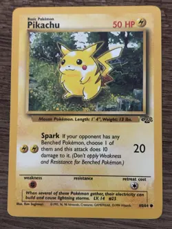 Pokemon TCG Pikachu Jungle Regular Common Basic 60/64 50 HP English - Image 1