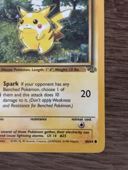 Pokemon TCG Pikachu Jungle Regular Common Basic 60/64 50 HP English - Image 4