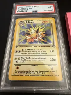 1999 Pokemon TCG Jungle 1st Edition Jolteon Holo PSA 9 WOTC MINT #4 - Image 3