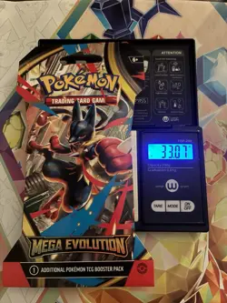 (VERY HEAVY) 33.07g Pokemon TCG Mega Evolution Sleeved Booster Pack (SEALED)✅ - Image 1